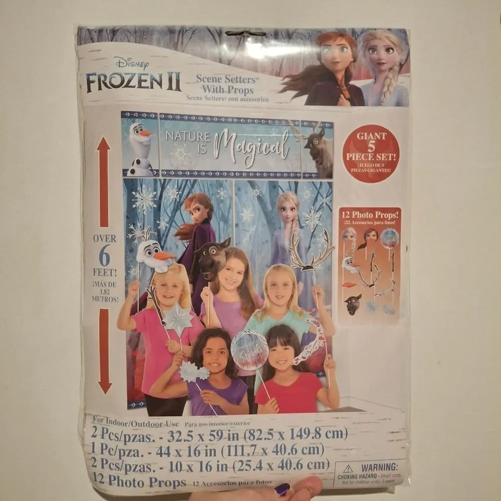 Disney Frozen II Wall Decoration Kit Happy Birthday Photo Background With PROPS